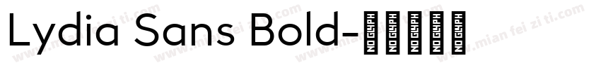 Lydia Sans Bold字体转换